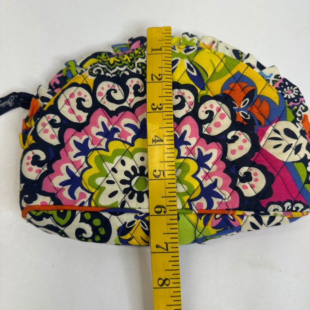 Vera Bradley Rio Pattern Colorful Makeup Bag Ruffle - Picture 7 of 13